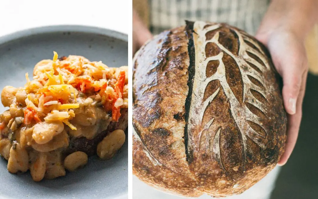 “Beans & Toast” with Spicy Carrot Fennel Relish